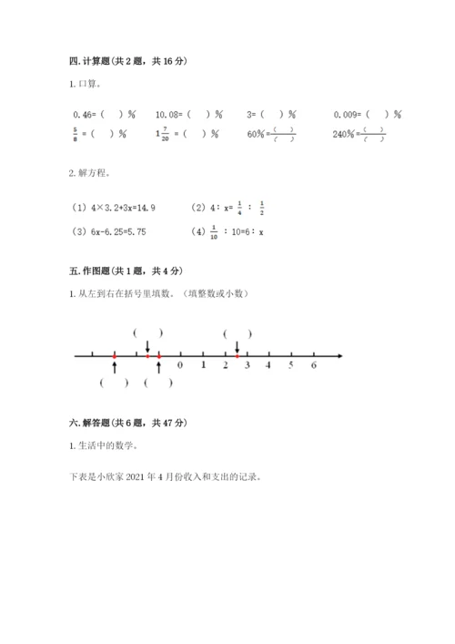 北师大版小学数学六年级下册期末检测试题word.docx