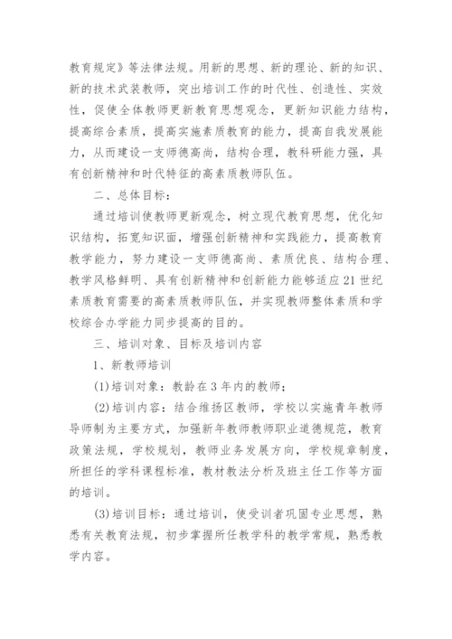 教师培训计划方案.docx
