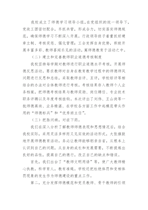 学校师德师风自查情况报告.docx