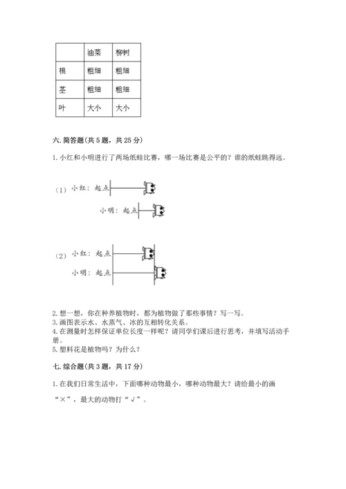 教科版一年级上册科学期末测试卷附参考答案【考试直接用】.docx