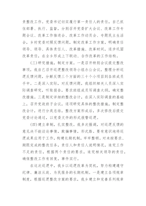 党委书记落实巡察整改报告6篇.docx
