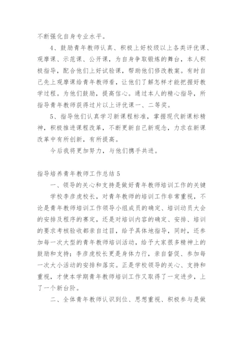 指导培养青年教师工作总结.docx