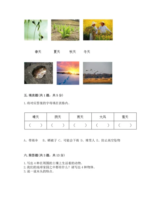 教科版科学二年级上册《期末测试卷》附参考答案（预热题）.docx