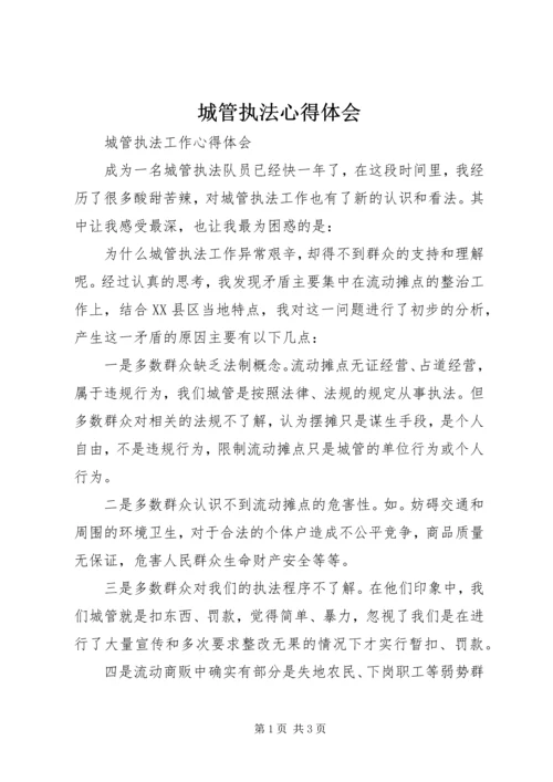 城管执法心得体会 (4).docx