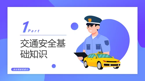 驾驶员行车安全知识培训课件PPT模板