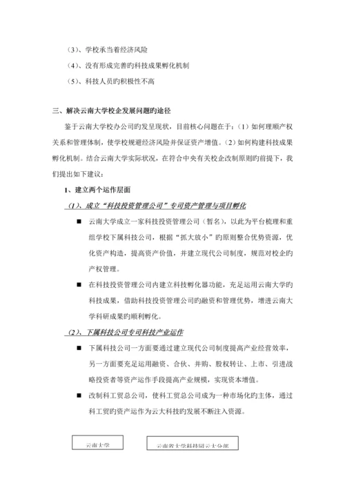 校办企业现状及投资管理公司组建专题方案框架分析.docx