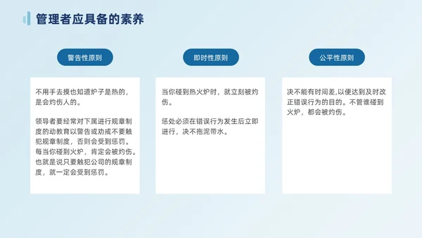 莫兰迪蓝色插画风管理者的角色定位自我认知公司培训ppt模团队管理