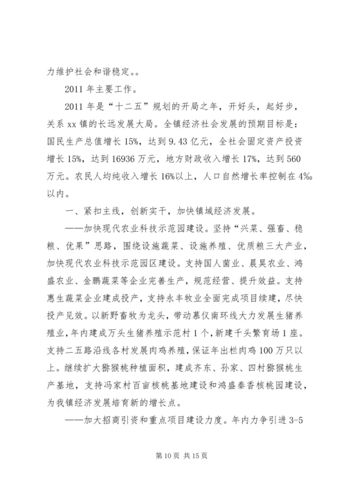 乡镇政府人民代表大会工作报告-.docx