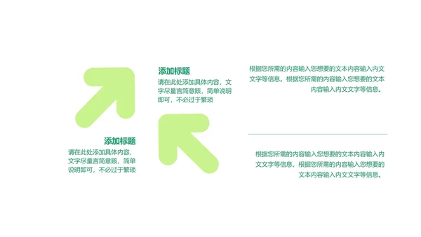绿色扁平风简约总结汇报PPT模板