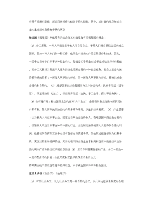 2023年经济思想史知识点总汇.docx