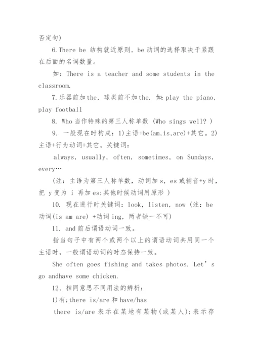 小学五年级英语语法知识点总结大全.docx