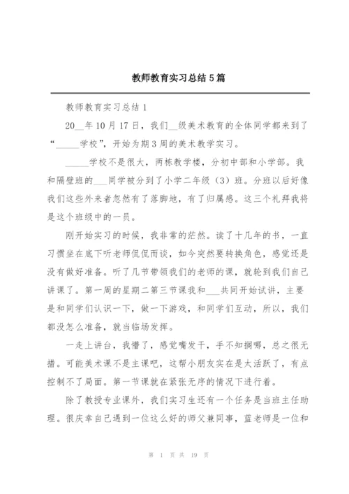 教师教育实习总结5篇.docx