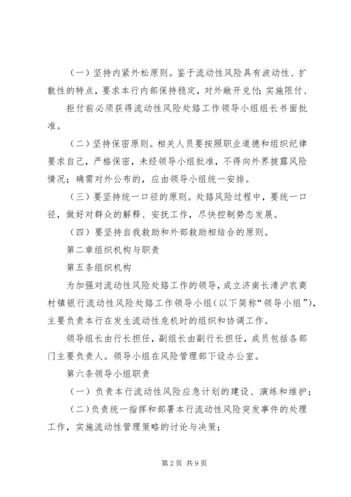 村镇银行流动性风险应急计划 (4).docx