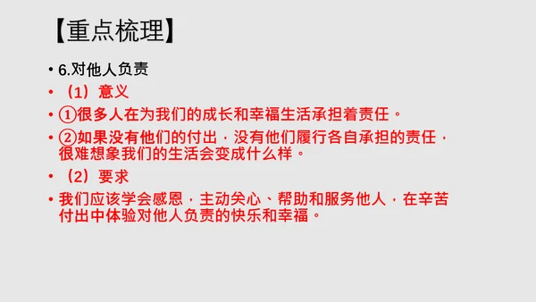 第六课责任与角色同在 综合复习精品课件(23张PPT )