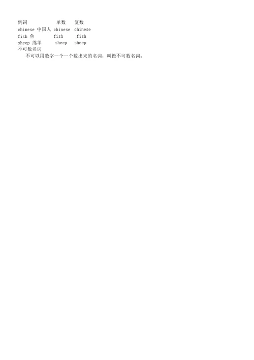 小学英语名词