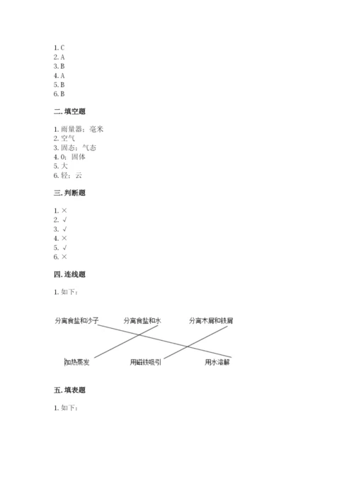 教科版三年级上册科学期末测试卷及答案下载.docx