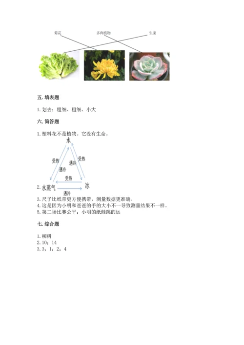 教科版一年级上册科学期末测试卷及答案【基础+提升】.docx