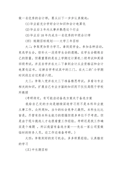 财务管理专业职业生涯规划书.docx