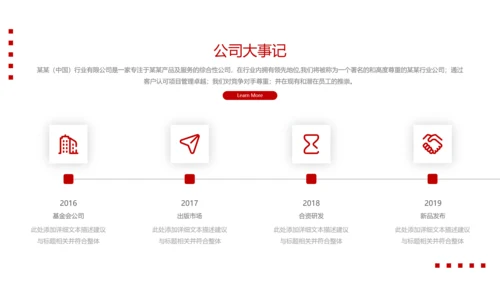 红色欧美风公司简介宣传提案商务PPT模板