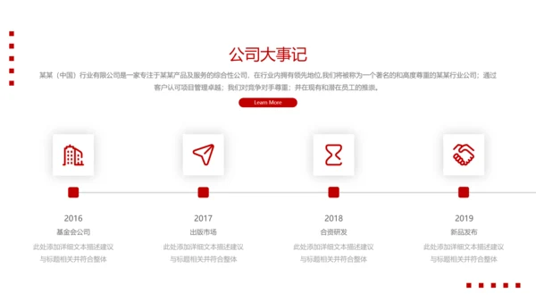 红色欧美风公司简介宣传提案商务PPT模板