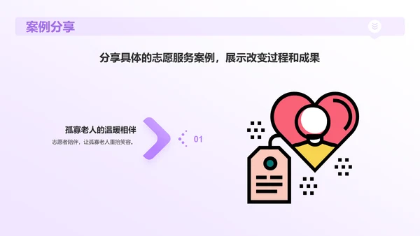 紫色插画风志愿者心得分享PPT模板