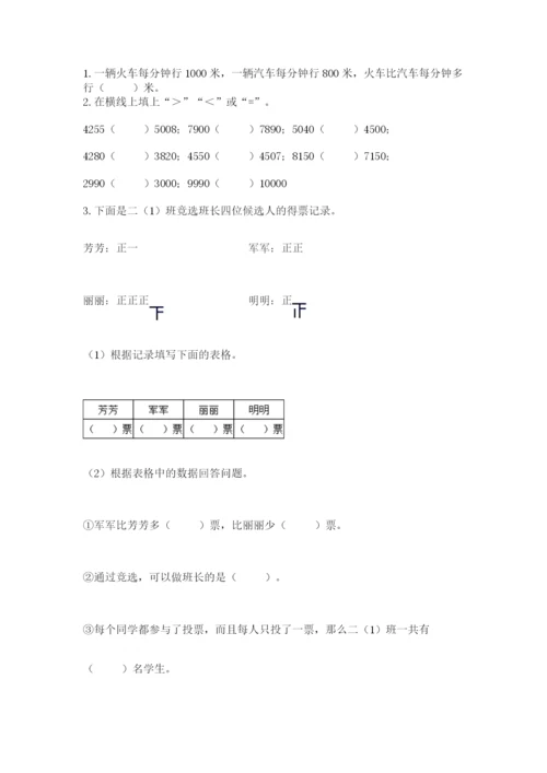 小学二年级下册数学 期末测试卷附完整答案（名校卷）.docx