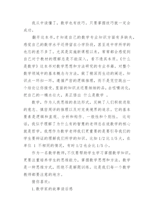 《什么是数学》读后感范文.docx