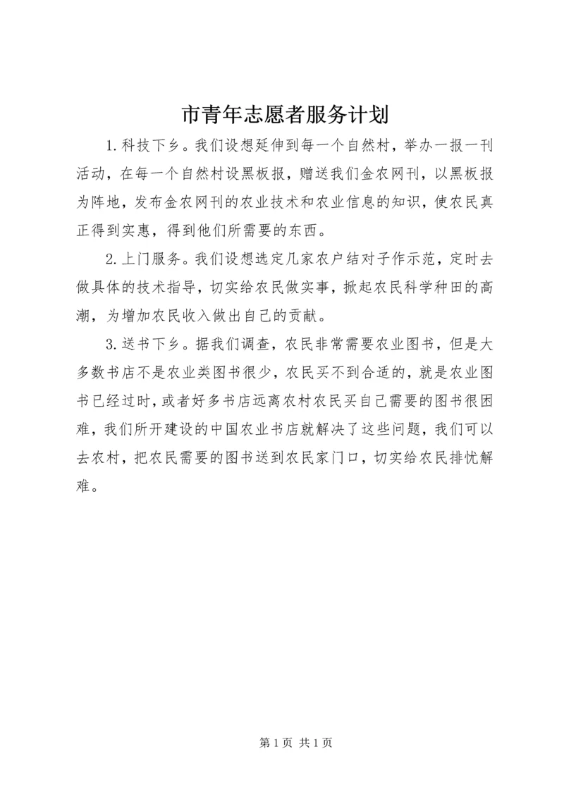 市青年志愿者服务计划 (2).docx