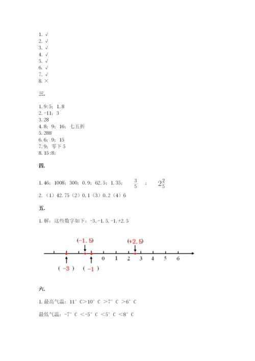 苏教版六年级数学小升初试卷含完整答案（夺冠系列）.docx