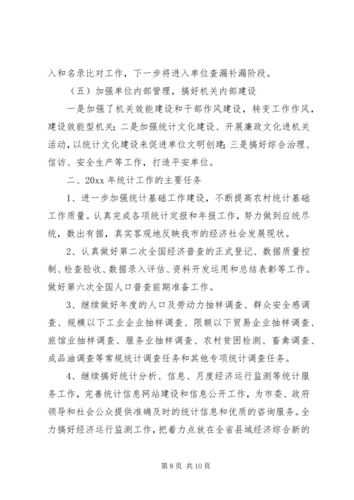 统计工作总结及工作计划精编.docx