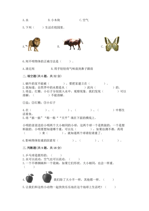 教科版一年级下册科学期末测试卷及参考答案【综合卷】.docx