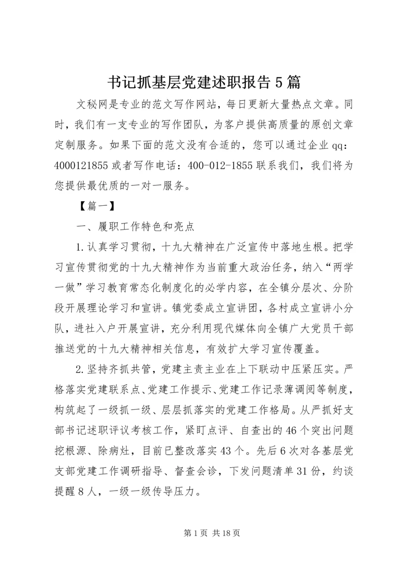 书记抓基层党建述职报告5篇.docx