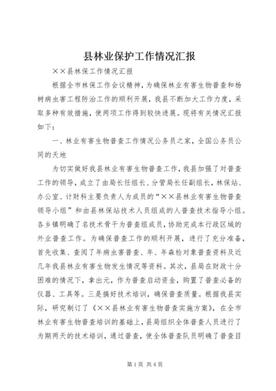 县林业保护工作情况汇报 (2).docx