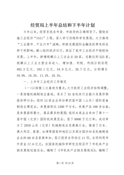 经贸局上半年总结和下半年计划.docx