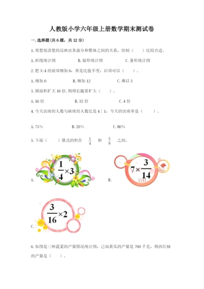 人教版小学六年级上册数学期末测试卷（名师推荐）.docx