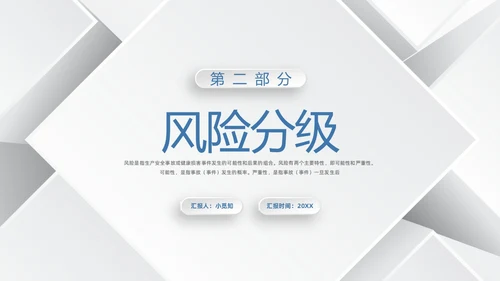 蓝色简约安全风险分级管控PPT模板宣传PPT动态PPT