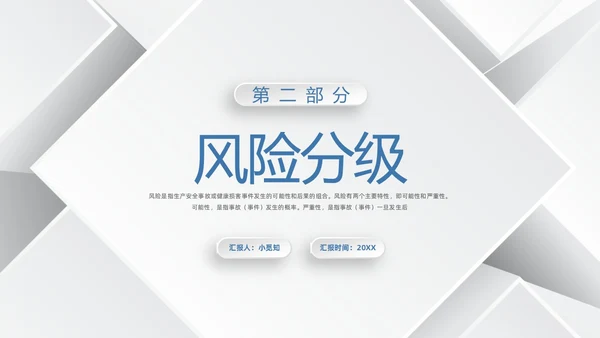 蓝色简约安全风险分级管控PPT模板宣传PPT动态PPT