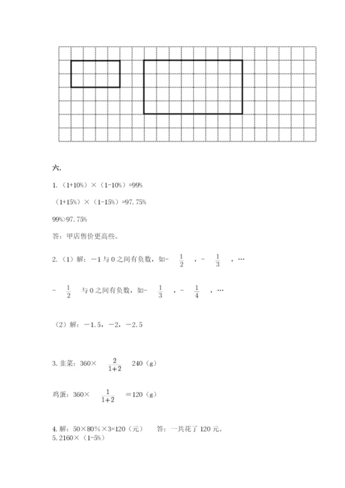 人教版数学六年级下册试题期末模拟检测卷精品（黄金题型）.docx