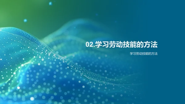 劳动技能的学习和应用