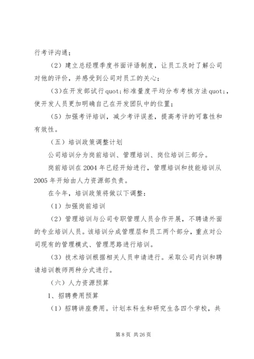 人力资源开发与管理计划书.docx