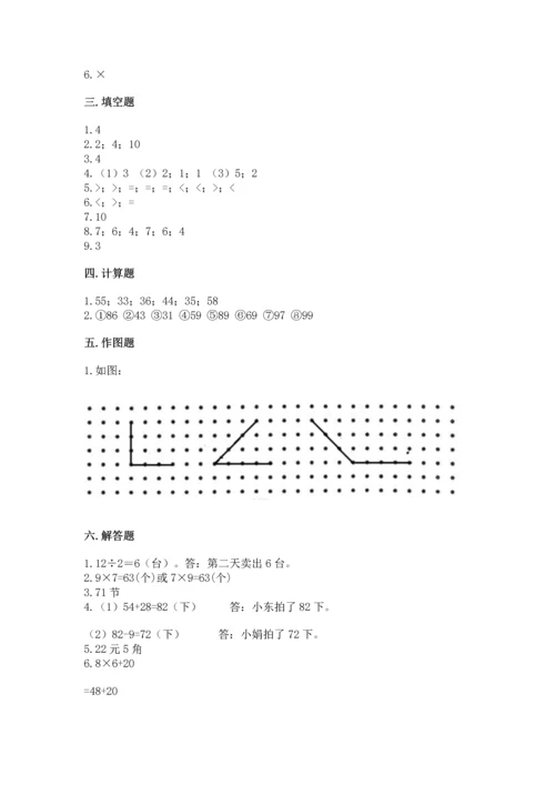 人教版数学二年级上册期末测试卷（培优a卷）.docx