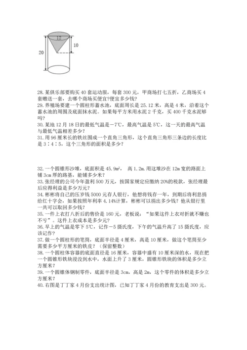 六年级小升初数学应用题50道（黄金题型）.docx