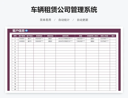 车辆租赁公司管理系统