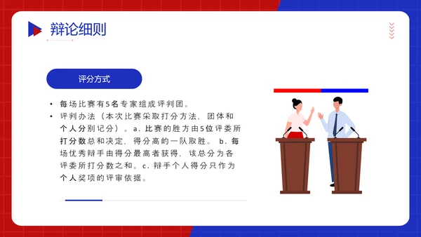 红蓝对抗赛PK超级辩论赛ppt模板