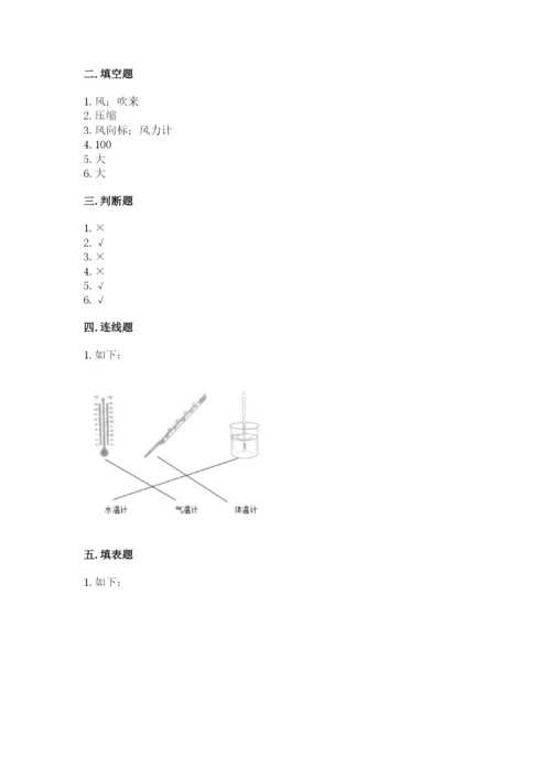 教科版三年级上册科学期末测试卷附参考答案【夺分金卷】.docx