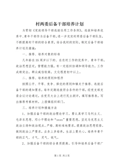 村两委后备干部培养计划 (4).docx