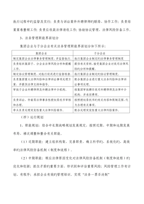 法务部组建及推进方案设计.docx