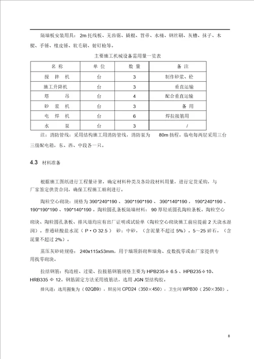 高层住宅群二次结构施工方案