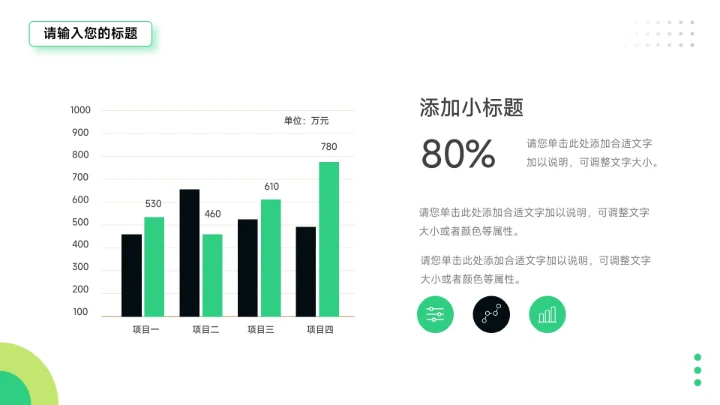 绿色前沿创意简约商业项目计划书PPT模板