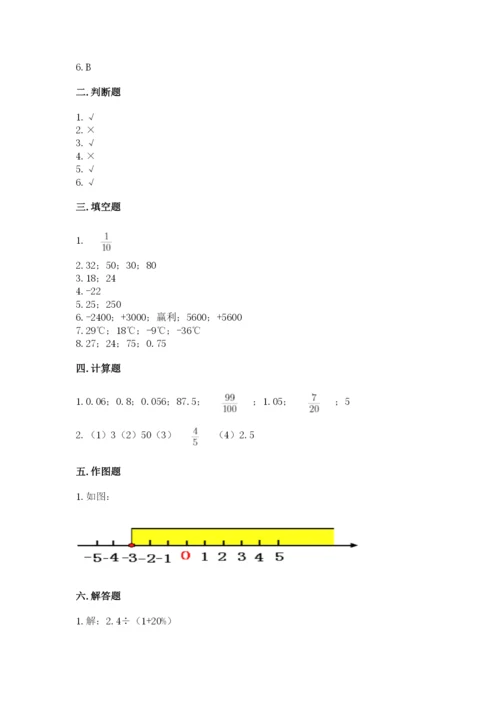 人教版六年级下册数学期末测试卷精品【预热题】.docx